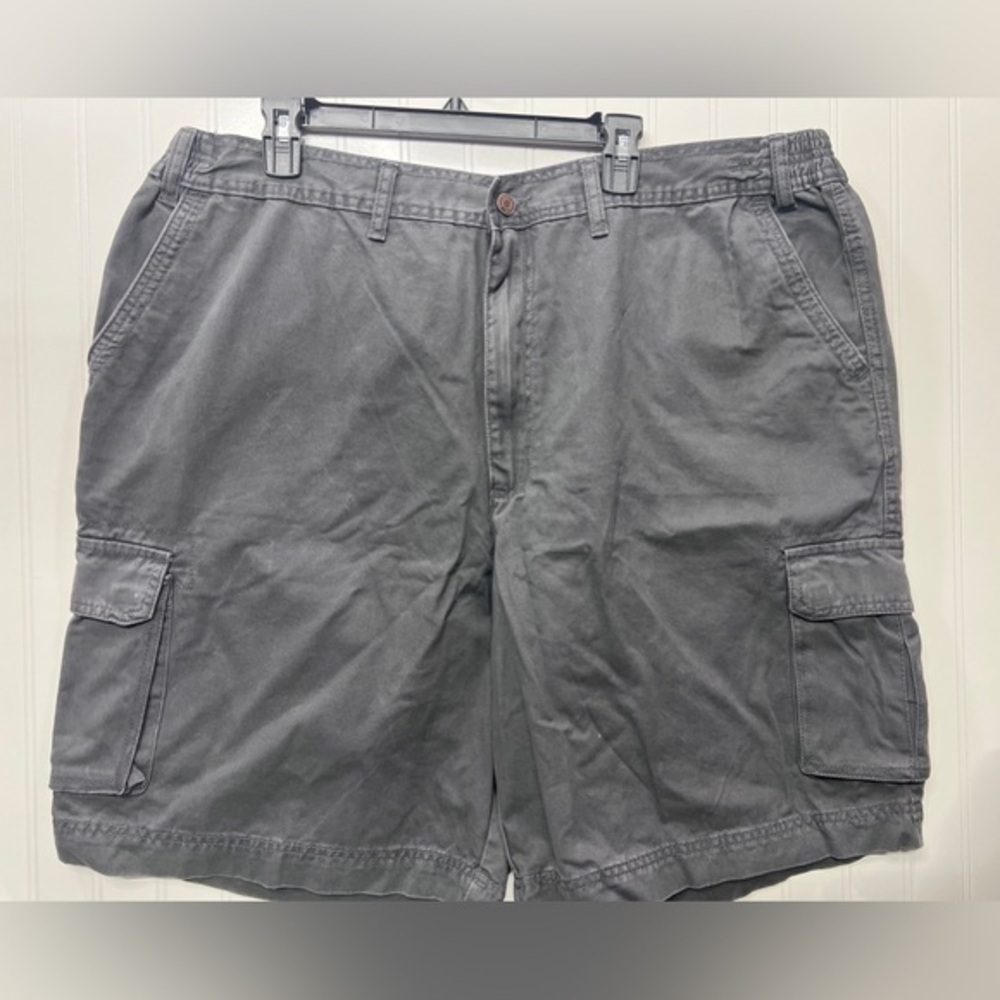 Full Blue Work Cargo Shorts Gray Size 46 Cotton